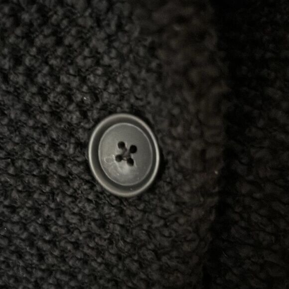 Marine Layer Textured Cotton Poly Soft Blazer Sweater Button Down Pockets Blk M - Picture 13 of 14